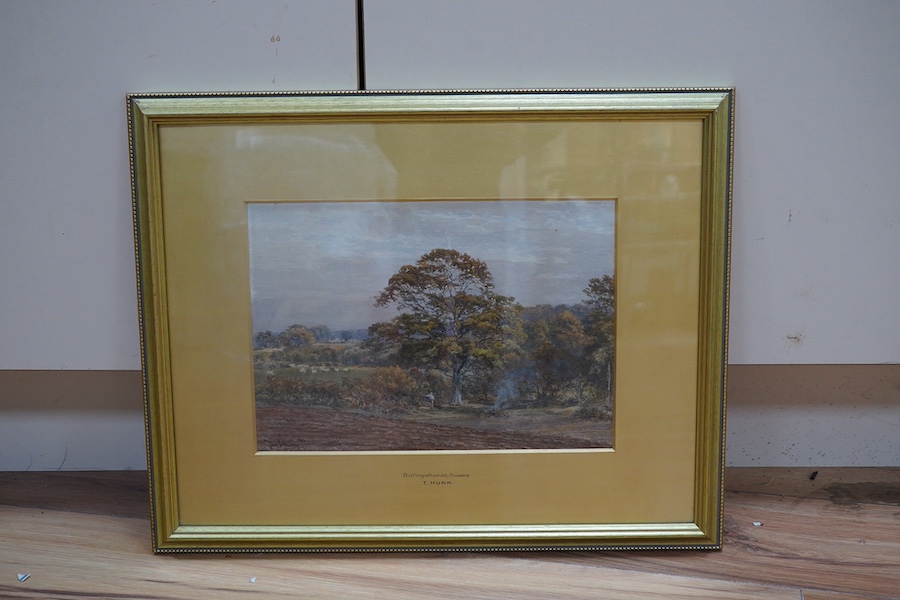 Thomas Henry Hunn (1857-1928), watercolour, ‘Billingshurst, Sussex’, signed, inscribed to the mount, 20 x 30cm. Condition - fair